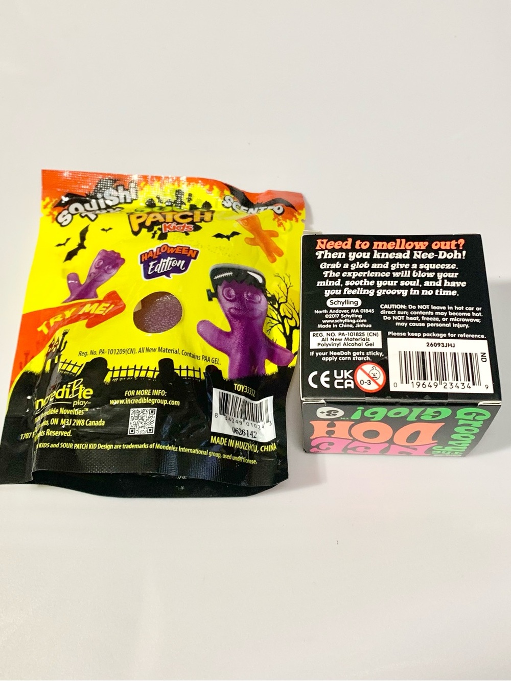 Sour Patch Kids Halloween Grape Scented & NEEDOH Groovy Glob Squishy Bundle NEW - Picture 3 of 5